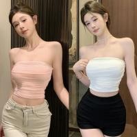 ราคา Miqi เสื้อเกาะอก ถ้วยในตัว เปิดไหล่ สีพาสเทล เข้ารูป เสื้อครอป สไตล์ลำลอง แฟชั่น พร้อมจัดส่ง (54752266677)