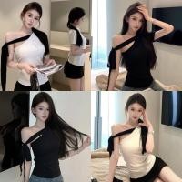 ราคา Miqi เสื้อยืด ไหมพรม ปาดไหล่ เข้ารูป ผ้าร่องยืดพอดี เสื้อยืดแขนสั้น สไตล์ใหม่ ทรงสวย แฟชั่น W R007 (41601307922)