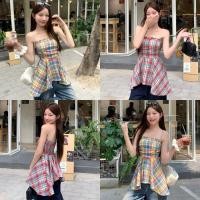 ราคา Miqi เสื้อเกาะอก ปาดไหล่ สีเหลืองแดง ชายหลวม ผ้านิ่ม เกาะอกยาว สไตล์เกาหลี น่ารัก ใส่สบาย Y6826 (40763582724)