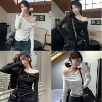 ราคา Miqi เสื้อไหมพรม เปิดไหล่ สีทึบ แต่งลูกไม้ เข้ารูป เสื้อแขนยาว สไตล์เกาหลี ทรงสวย ใส่สบาย Y0321 (40755024426)