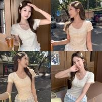 ราคา Miqi เสื้อยืดผู้หญิง คอกลม ลายดอก ผ้านิ่ม ยืด เสื้อยืดแขนสั้น เกาหลี แฟชั่นฤดูร้อน น่ารักๆ 232 T (28381863946)