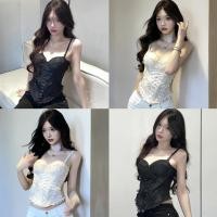 ราคา Miqi เสื้อสายเดี่ยว มีฟองน้ำ ลายลูกไม้สีพื้น เสื้อครอป ผู้หญิง สไตล์ใหม่ ใส่เดี่ยว ทรงรัดรูป เซ็กซี่ FY1942 (40205412290)