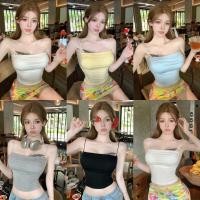 ราคา Miqi เสื้อสายเดี่ยว มีฟองน้ำ สีพื้น ผ้านิ่มยืด เข้ารูป เสื้อครอป สไตล์เกาหลี ฤดูร้อน แฟชั่น FY7274 (44422430168)