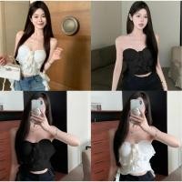 ราคา Miqi เสื้อเกาะอก มีฟองน้ำ ระบาย ดอกไม้ประดับ เข้ารูป ใส่ไปทะเล สไตล์เกาหลี เซ็กซี่ ทรงสวย FY3006 (43954595558)