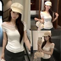 ราคา Miqi เสื้อยืด แขนสั้น สีขาว ดีเทลแต่งลูกไม้ตรงคอ เข้ารูป ผ้านิ่ม สไตล์เกาหลี ฤดูร้อน แฟชั่น W C170 (42008962329)