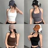 ราคา Miqi เสื้อกล้าม สีพื้น คล้องคอ เปิดหลัง รัดรูป ผ้าใส่สบาย เสื้อครอป สไตล์ลำลอง มินิมอล FY550 (29891704569)