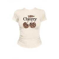 ราคา เสื้อยืดเซ็กซี่ เสื้อพิมพ์ลาย TLDX0619 เสื้อยืดสวยๆผู้หญิง แขนสั้น ทรงเข้ารูป เซ็กซี่ สไตล์อเมริกันย้อนยุคเรียบง่าย (42410629317)