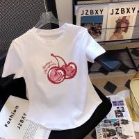 ราคา COD จัดส่งในกรุงเทพฯ เกาหลี เซ็กซี่ เสื้อยืดสตรี HXDX0206 ผู้หญิง ผ้าฝ้ายแท้ ลายทาง ตัวอักษร หลวม ลายสกรีน (44105131741)