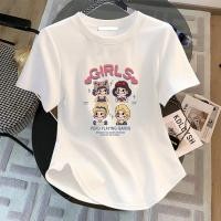 ราคา COD จัดส่งในกรุงเทพฯ เกาหลี เซ็กซี่ เสื้อยืดสตรี HXDX0199 ผู้หญิง ผ้าฝ้ายแท้ ลายทาง ตัวอักษร หลวม ลายสกรีน (44355135590)