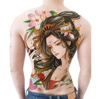 ราคา คุณภาพสูงใหญ่ขนาดใหญ่เต็มหลังหน้าอกสักขนาดใหญ่สติกเกอร์รอยสักปลาหมาป่าเสือมังกรกันน้ําชั่วคราวแฟลชสัก (29230382687)