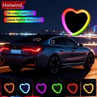 ราคา HTT 1 2 ชิ้นรถหน้าต่าง LED รูปหัวใจ Ambient Light แสงนีออน USB Powered รถหน้าต่างนีออนโคมไฟตกแต่ง (47051329142)