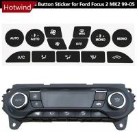 ราคา HTT 13 ชิ้น เซ็ตรถไวนิล Climate ซ่อม Decals Air Dashboard อุปกรณ์เสริมสําหรับ Ford Focus สติกเกอร์ปุ่มสําหรับ Ford Focus 2 MK2 99 05 (46150328466)