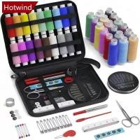 ราคา HTT Multi function ชุดเย็บผ้ากระเป๋าชุดเย็บผ้าแบบพกพา DIY จักรเย็บผ้าเครื่องมือกล่องปฏิบัติเย็บเครื่องมือเข็มด้ายกรรไกร (29843627109)