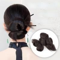 ราคา Vogue Hair Bun วิกผม Clip in ดอกไม้ Bud Ball Head ผม Elegant updo สไตล์โบราณดอกไม้วิกผมกระเป๋าเจ้าสาว Elegant (28714071902)
