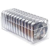 ราคา แคปซูลเหรียญพลาสติกใส ที่ใส่เหรียญดอลลาร์เงิน ที่เก็บเหรียญเงิน40มม ที่วางสําหรับนักสะสม ที่วางเหรียญดอลลาร์เงินมอร์แกนพร้อมปะเก็นปรั (26181453507)