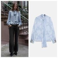 ราคา เสื้อกล้ามผ้าไหมซาตินพร้อมโบว์ คอสูงและแขนยาว สำหรับฤดูหนาว (46702526106)