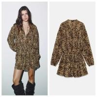 ราคา ชุดเดรสพิมพ์ลายเสือดาวสไตล์ย้อนยุค สำหรับฤดูใบไม้ร่วงถึงฤดูหนาว (57101970356)