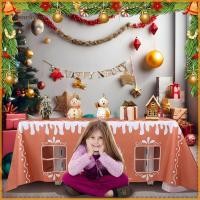 ราคา บ้านคริสต์มาส Gingerbread Playhouse ผ้าปูโต๊ะขนาดใหญ่สําหรับเด็กเต็นท์ตารางในร่มและกลางแจ้ง Playhouse สําหรับ Xmas TH (48101180835)