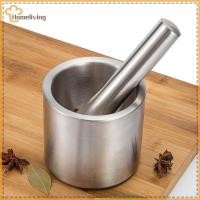 ราคา บ้าน 304 สแตนเลสในครัวเรือน Mashing Jar Anti Slip ชามบดหนา Rust Proof Mortar และ Pestle ชุดสําหรับมะนาวเครื่องเทศสมุนไพร TH (56900073489)