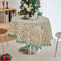 ราคา GreenIsle ผ้าปูโต๊ะลายสน สไตล์คริสต์มาส ผลิตและจัดจำหน่ายโดยตรงจากโรงงาน ผ้าฝ้ายลินินคุณภาพสูง ลวดลายต้นสนและใบไม้เขียวคลาสสิก พร้อมเฉดสีอบอุ่นสำหรับเทศกาลแห่งความสุข (40423608002)