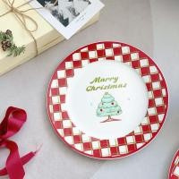 ราคา เครื่องฟางคริสต์มาส อินสไตล์คริสต์มาสจานขนมเซรามิกมือวาดการ์ตูนน่ารักแก้วอาหารเช้าที่มีฝาปิดช้อน lldd (53700286881)