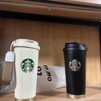 ราคา Starbucks Cup ถ้วยน้ําสแตนเลส ถ้วยเก็บความร้อน ถ้วยกาแฟอเมริกัน ปากดื่มคู่ Handy Cup ถ้วยรถ lkio (41451761232)