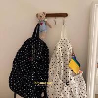 ราคา กระเป๋าเป้ลายจุด ขนาดใหญ่พิเศษ มีสไตล์เรียบง่ายแต่โดดเด่น (26642819302)