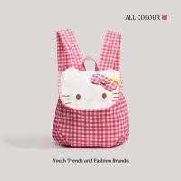 ราคา Hello Kitty กระเป๋าเป้สีชมพูลายสก๊อตสำหรับนักเรียนประถมและมัธยม (41118351835)