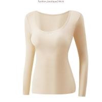 ราคา ฮีทเทค เสื้อฮีทเทค ชุดชั้นในระบายความร้อนสำหรับฤดูใบไม้ร่วงและฤดูหนาวของผู้หญิงเสื้อตัวในเพิ่มความหนาบุขนเพิ่มความร้อนกับแผ่นหน้าอกเสื้อแขนยาว (57502047189)