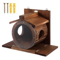 ราคา ไม้ Chipmunk Feeder แขวนกระรอก Feeding House ขนาดใหญ่หลุม Chipmunk บ้านกล่องสําหรับระเบียง SHOPTKC0448 (42618709041)