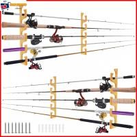 ราคา 2 เซ็ตประหยัดพื้นที่ ระบบจัดเก็บคันเบ็ด ติดตั้งง่ายในแนวระนาบ ยึดเสาตกปลาได้ถึง 10 ก้าน (57501021800)