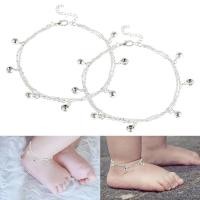 ราคา 2 ชิ้น สร้อยข้อเท้าเงิน สร้อยข้อเท้า ปรับได้ หรับเด็กทารก (488996927)