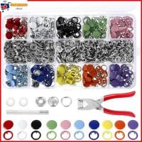 ราคา ชุดหัวเข็มขัดโลหะ 10 สี 200 ชุด Snap Fasteners DIY กระดุมแป๊ก กระดุมสี กระดุมแป๊กโลหะ กระดุมตอก (14289842492)