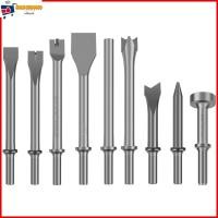 ราคา 9 ชิ้น Pneumatic Chisel ชุดโลหะ Air Hammer Bits ชุด Air Chisel Bits สําหรับกระเบื้องก่ออิฐคอนกรีตหินรื้อถอน SHOPTKC761 (42321792475)