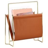 ราคา ผู้ถือนิตยสาร Leatherette ชั้นวางนิตยสารประหยัดพื้นที่หนังสือพิมพ์ Rack Delicate Magazine File Holder สําหรับ Home Office SHOPTKC8442 (40667994737)