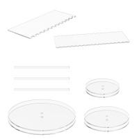 ราคา อุปกรณ์ตกแต่งเค้กใสชุดแผ่นเค้กอะคริลิคพร้อมแผ่นอะคริลิคทรงกลมมีดโกน ร้านค้า9959 (40665006901)