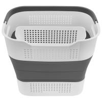 ราคา ตะกร้าซักผ้าพับได้ ตะกร้าซักผ้าพับได้ที่ใช้งานได้จริงพร้อมที่จับตะกร้าซักผ้าอเนกประสงค์พร้อมตะกร้าแขวน SHOPTKC8953 (28091564038)