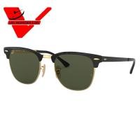 ราคา แว่นตากันแดด Ray Ban รุ่น Clubmaster RB3716 187 ดำพื้นทอง ขนาด 51 ของแท้รับประกันศูนย์ประเทศไทย 2 ปี (23565123707)