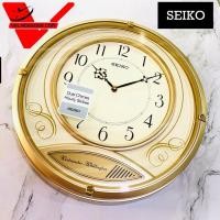 ราคา นาฬิกาแขวน Seiko นาฬิกาแขวนมีเสียงเตือนทุก 15 นาที แนววินเทจ ขนาดความกว้าง 14 นิ้ว รุ่น QXD213G สีทอง (4762902405)