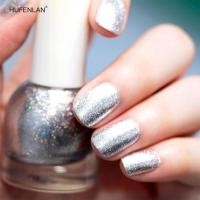 ราคา Hufenlan Glitter Nail Polish 10ml 8 สีเสริมโลหะเนื้อยาทาเล็บกาว (51802873453)