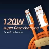ราคา สายชาร์จเร็วพิเศษ 120W 6A USB Type C Data Cable เหมาะสําหรับ Xiaomi Huawei One Plus สายชาร์จเร็ว (47153030714)