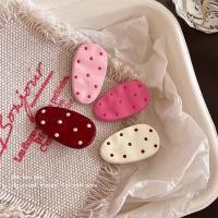 ราคา กิ๊บติดผมรูปไข่ลายจุดสีชมพูหวาน กิ๊บติดผมสำหรับผู้หญิงด้านข้าง (27834382316)
