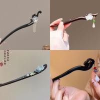 ราคา กิ๊บติดผมสไตล์ย้อนยุคแบบชาติพันธุ์ ทำจากไม้จันทน์หรูหรา ประดับด้วยดอกบัวสด (42564788386)