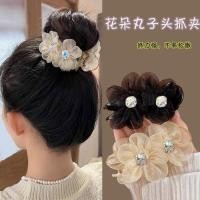 ราคา สวยคริสตัลดอกไม้คลิปผมหางม้าสูงคลิปผมหมวก (28083803612)