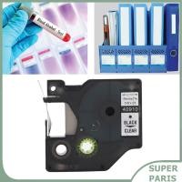 ราคา superparis เครื่องทำฉลากเทปพิมพ์ใส 9 มม เปลี่ยนกันน้ำความยาว 23 0 ฟุตสำหรับ DYMO210D DYMOPL200 สีดำบนพื้นหลังโปร่งใส (57700410296)