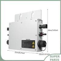 ราคา Superparis Superparis WVC 600 Micro INVERTER 600W Solar Grid Tie กันน้ำ IP65 MPPT DC22 50V PV อินพุต AC220V สำหรับแผง EU Plug (55750757252)