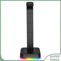 ราคา superparis RGB Gaming Headphone Stand ที่วางหูฟังชั้นวางไม้แขวนเสื้อพร้อมพอร์ตชาร์จฐานที่มั่นคงสำหรับหูฟังแบบครอบหูทั้งหมดสีดำ (47801329489)