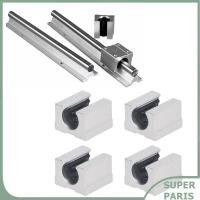 ราคา Superparis 4 ชิ้น SBR12UU สไลด์บล็อกลูกปืนเชิงเส้นเปิด Motion Rail อลูมิเนียมอัลลอยด์หน่วย (47600365505)