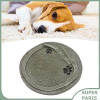ราคา superparis Rendon Pet Grave Marker Memorial Stone ตกแต่งอุ้งเท้าพิมพ์และตกแต่งเข็มขัดสไตล์ยุโรปทนทานสำหรับสนามหญ้า สีเทา (47201108592)
