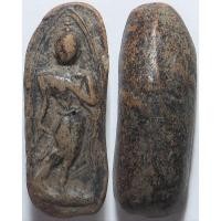 ราคา 3269 พระลีลา หลังเบี้ย กรุลานดอกไม้ เนื้อดินเผา เนื้อจัด ลงรักดำ สร้างสมัยรัตนโกสินทร์ เก่า (27036080492)